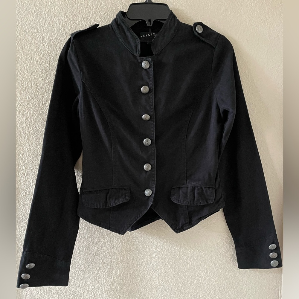 ASHLEY by 26 International black military jacket M
